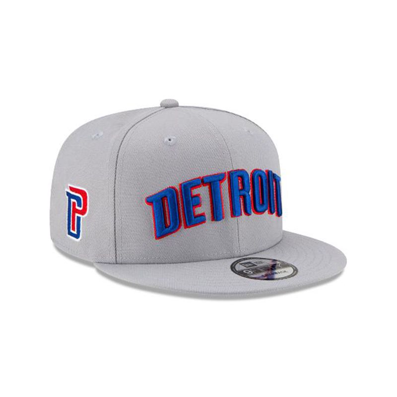 NBA Detroit Pistons Statement Edition 9Fifty Snapback (MMW6705) - Grey New Era Caps